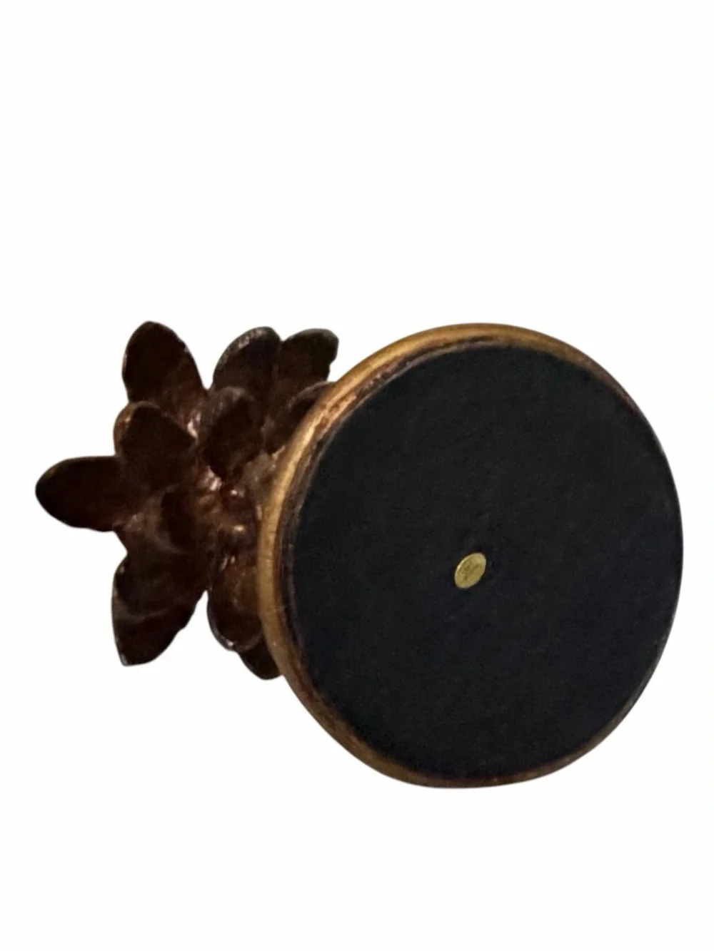 Home Elements Bronze Monkeys Climbing Palm Tree Ceramic Pillar Candle Holder